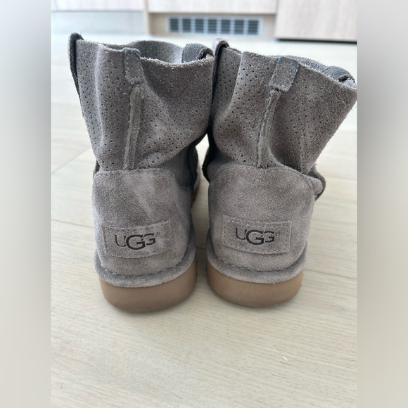 UGG TAUPE Suede Leather Ankle Boots - Picture 3 of 6